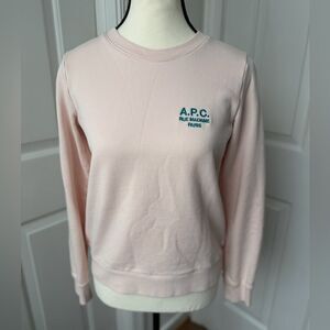 A.P.C. Pink Cotton Rider Sweatshirt Small